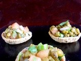 Canapes  with Peppery Moong Bean filling - Diabetic Awareness