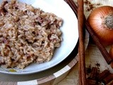 Risotto all’isolana, con pasta di salame e cannella