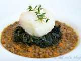 Baccalà in Olio cottura con Cavolo Nero e Zuppetta di Lenticchie