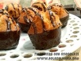 Financiers con chocolate