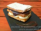 Milhojas de mascarpone y toffe