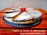 Tarta de crema de vino blanco