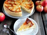 Tarta de queso y manzana