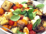 Roasted Tomato Caprese Panzanella