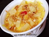 Custard Pudding Topped With Praline and Caramelized Semiya