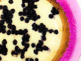 Blueberry Cheesecake with a baked digestive base