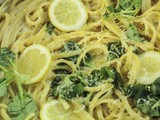 Lemon Ricotta Linguine with Lamb’s Lettuce