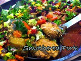 Pork tenderloin bites smothered in an explosion of colour [diabetic friendly, gluten free]