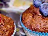 Quick Chocolate Muffins with no refined sugar and no added fats