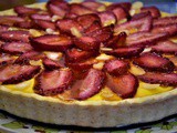 Strawberry Almond Golden Custard Tart [Egg Free using Goat’s Milk]