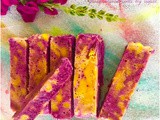 Blueberry-Mango Marble Froyo Bars