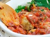 Beetballs with Garlic-Basil Tomato Sauce