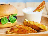 Black Bean Burgers with Potato Wedges