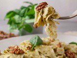 Broken Lasagna with Walnut & Gruyere Cheese Pesto