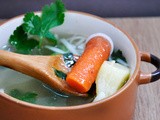 Clear Veggie Noodle Soup
