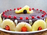 Gluten-Free Chocolate Cake with Berries and Pineapple