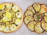 Gluten-Free Vegan Pizzas | “Red” Tomato Eggplant Pizza and “Green” Zucchini Pesto Pizza