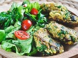 Green Chickpea Patties with Tahini | Chiftelute de naut cu verdeturi si tahini