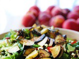 Grilled Eggplant Salad with Avocado-Garlic Dressing