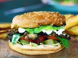 Grilled Vegan  Chicken  Burger + Vegan bbq Video