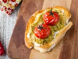 Guacamole Bruschetta with Baked Cherry Tomatoes