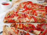Hummus Flatbread Pizza