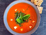 Roasted Tomato Soup with Feta Cheese