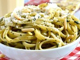 Skinny Pesto Cream Pasta