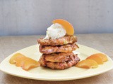 Sweet & Healthy Zucchini Fritters with Vanilla Ice-cream and Apricots