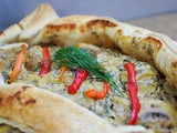 Tarta in foietaj cu ciuperci in sos de vin | Pastry Tart with Mushrooms in Wine Sauce