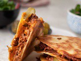 Vegan Cheeseburger Quesadillas