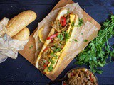 Vegan Philly Cheesesteak Sandwich