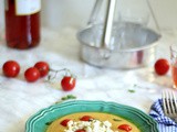 Fava con feta e pomodorini