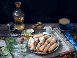 Flauti con pasta fillo, zucca, noci e uvetta