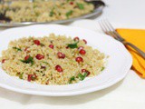 Insalata di bulgur con noci e melagrana