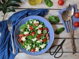 Insalata di piselli con pesto di feta