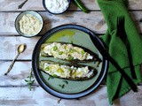 Melanzane arrostite con skordalià di mandorle, feta e yogurt greco