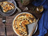 Pasta fillo con funghi e feta / tarta me manitaria kai feta