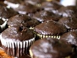 Dark Chocolate Cupcakes with Peanut Butter Frosting