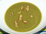 Broccoli Soup with Lemon-Pistachio Butter