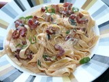 Tagliatelle with Sautéed Swiss Chard Ribs and Cream