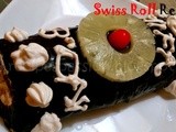 Chocolate frosted Swiss Roll recipe -  Guest Post by Monu Teena