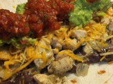 Black Bean Lime Chicken Burritos with Guacamole