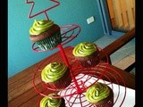Devil's food Cupcakes with Avocado Lemon Glaze