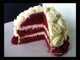 Flower Bouquet Red Velvet Cake