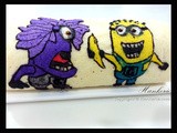 Minion and Evil Minion swiss roll with sun gold Kiwi Filling