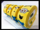 Minions Swiss Roll with Green Kiwi filling