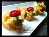 Strawberry and Kiwi fruit Cream Puff