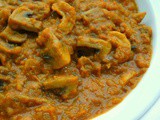 Mushroom cashew masala curry / Mushroom kaaju masala / How to prepare mushroom cashew masala with step by step pictures