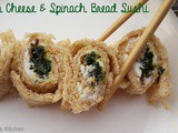 Cream Cheese and Spinach Bread Sushi